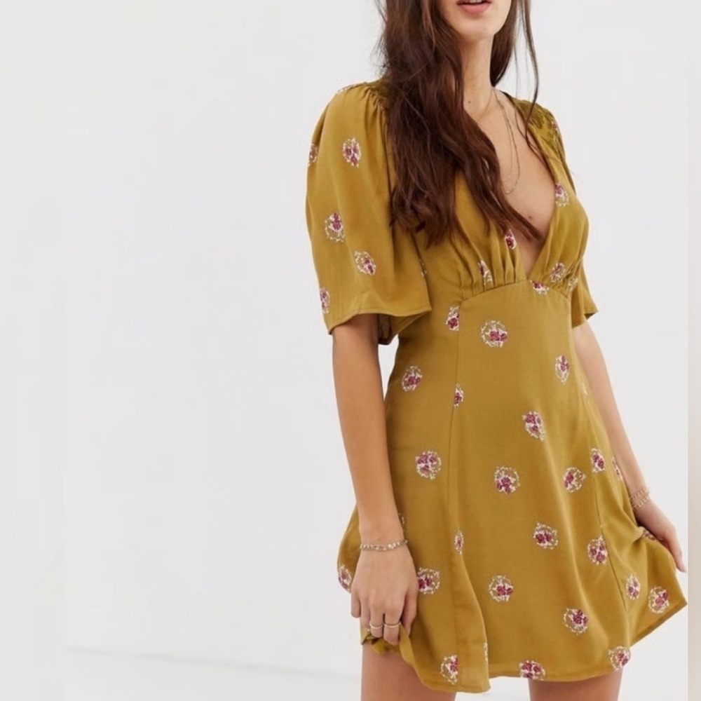 Free People Clove Mockingbird Mini Dress Size 8